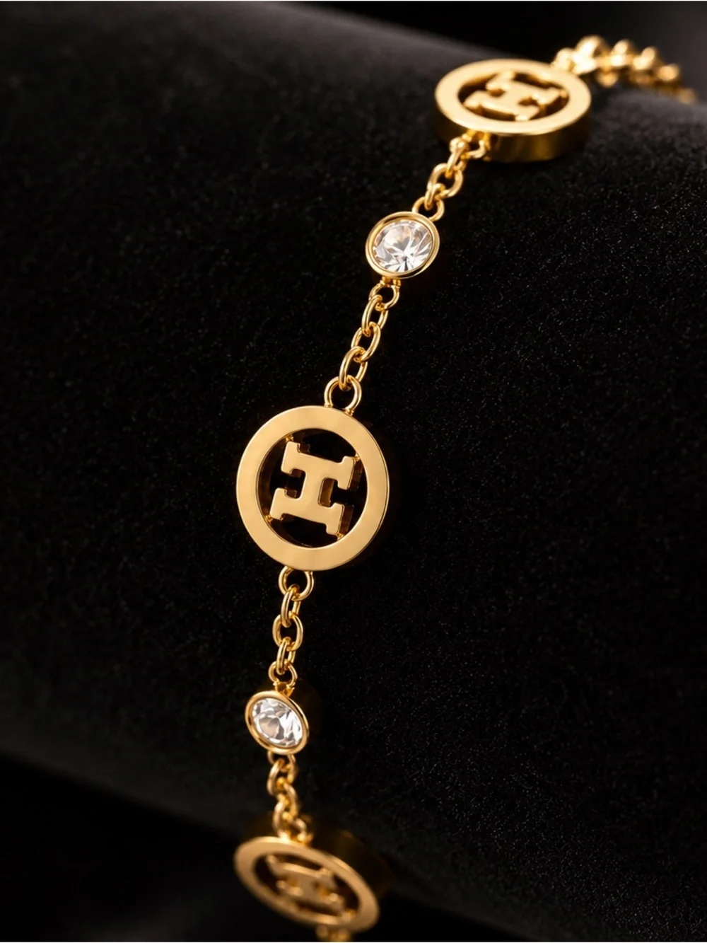 18K Gold Luxury H Chain Bracelet
